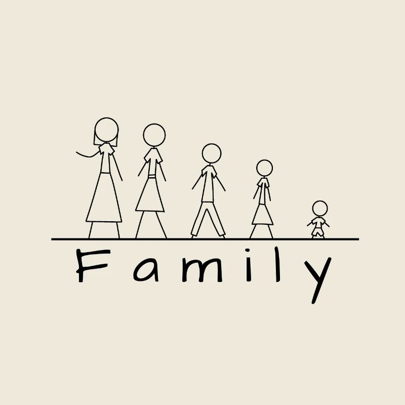 Strichmännchenfamilie