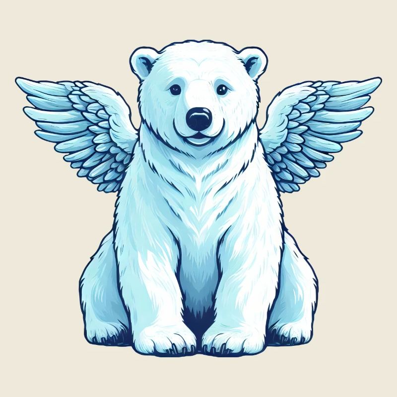 Bär Eisbär Engel Flügel