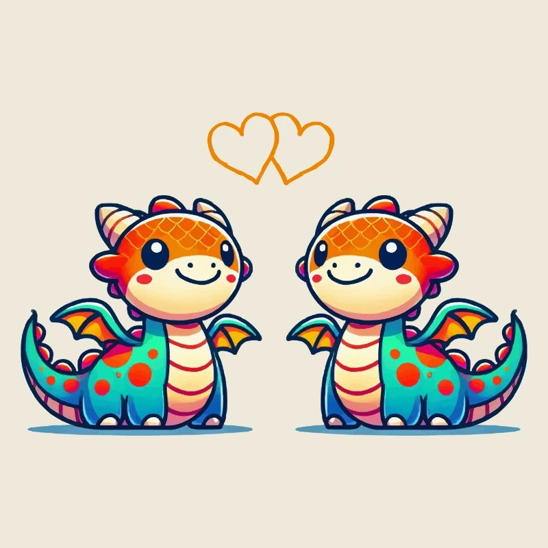 Dragon Dessin Animé Amour