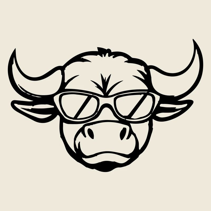 Visage de bande dessinée Taureau