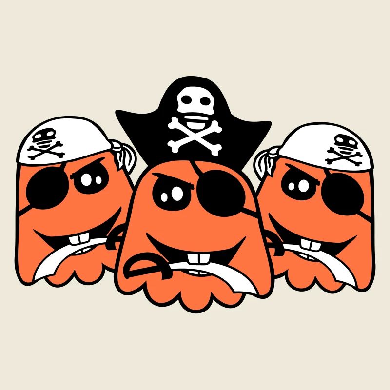 3 Pirate Ghosts Ghosts Funny Evil Halloween