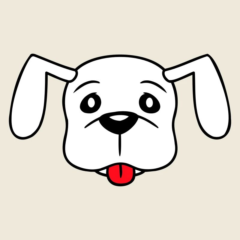 Visage de chien Petit Tête d’animal de compagnie Mignon