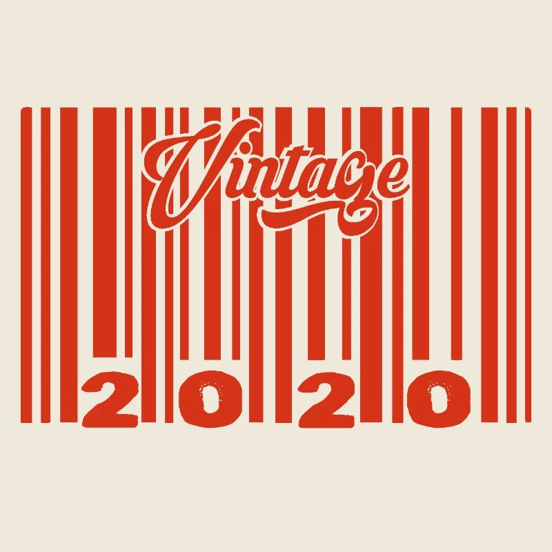 Vintage 2020 born in 2020 5 year old bar code anniversair