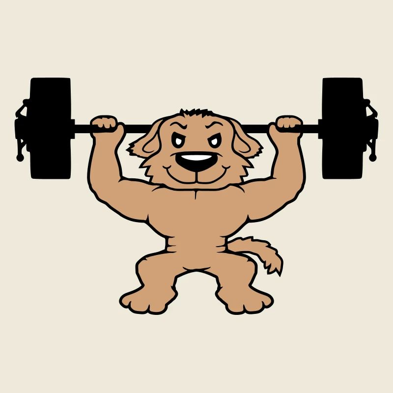 Hund Bodybuilder Stark Muskeln Gym Gewichtheben