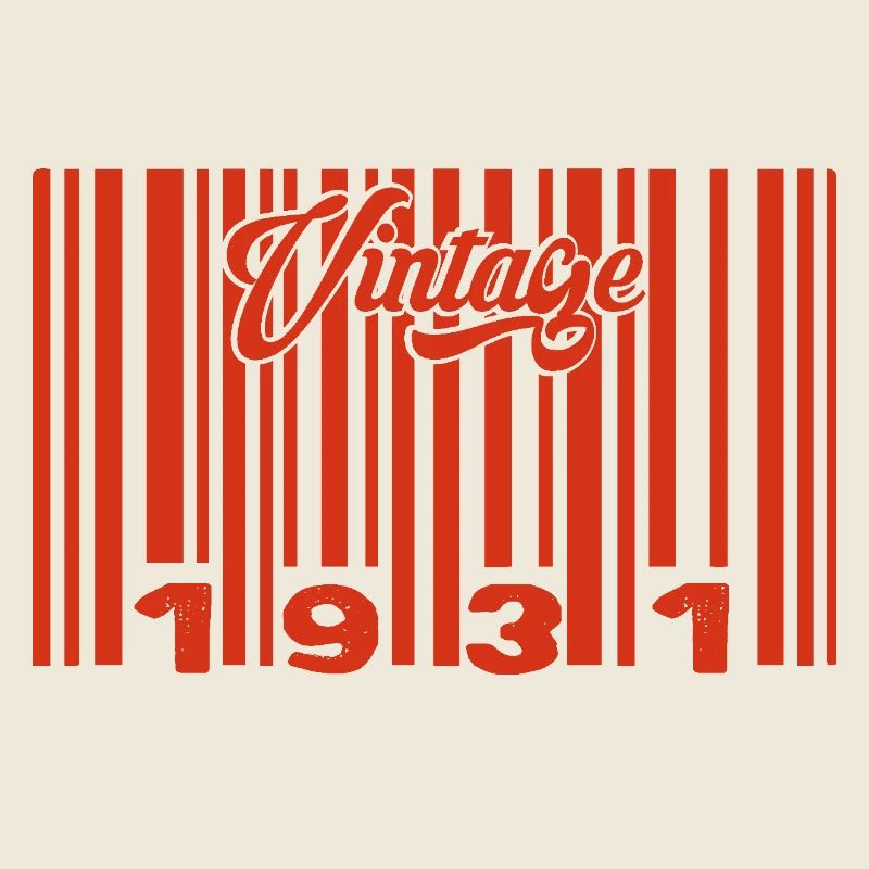 vintage 1931 né en 1931 94 ans bar code anniversai