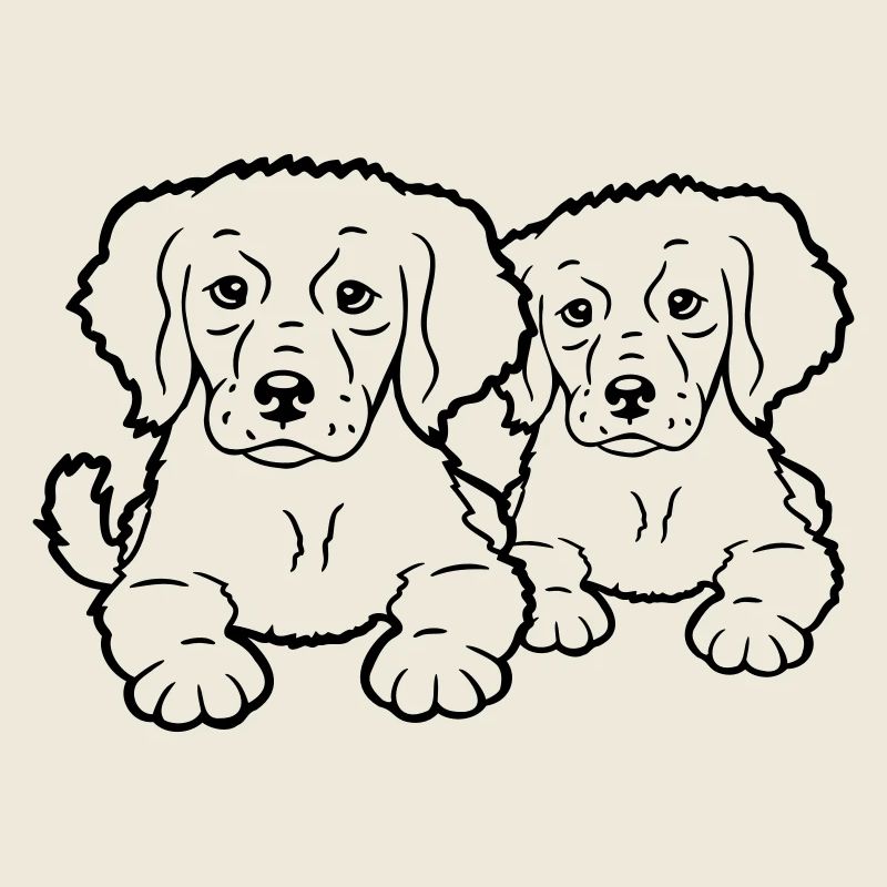 2 chiens équipe deux amis équipage heureux frères
