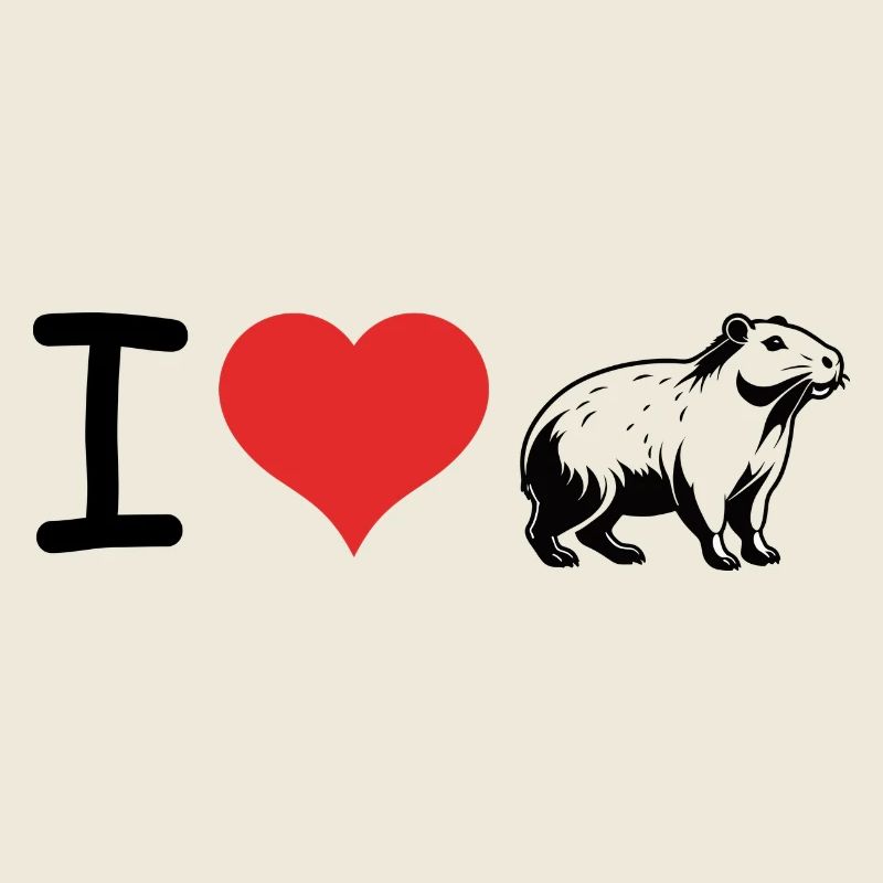 J’aime Capybara Citation - Pet Design