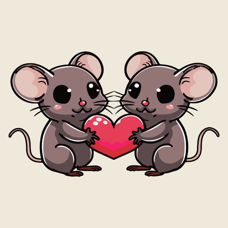 Mouse Couple Valentine's Day