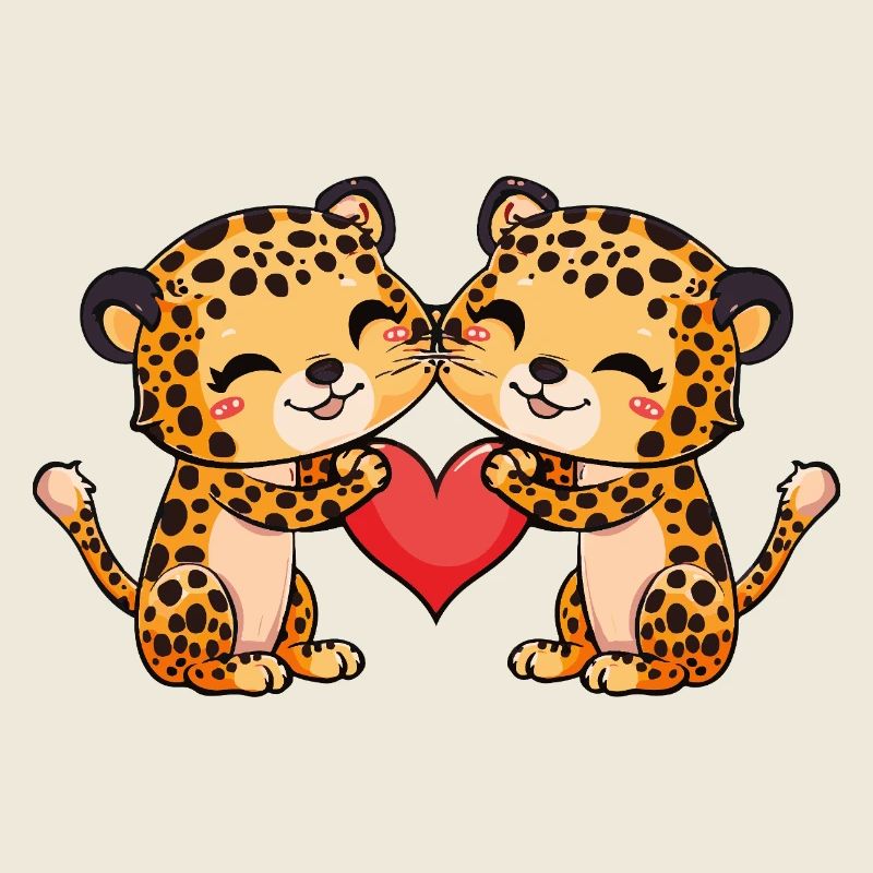 Leopard Paar Valentinstag