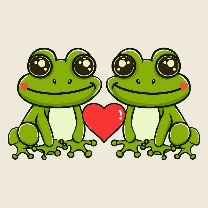 Frosch Paar Valentinstag