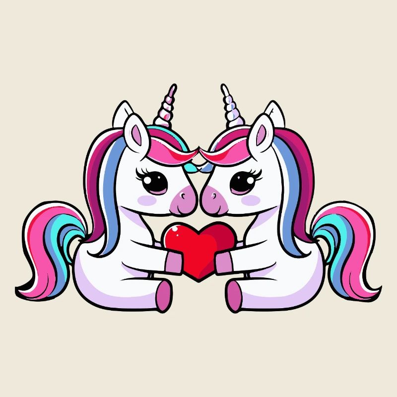 Licorne Couple Saint-Valentin