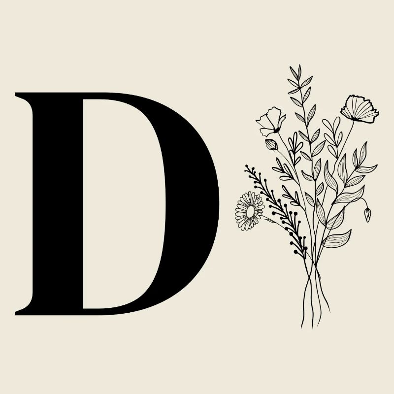 Lette d fleurs minimalistes