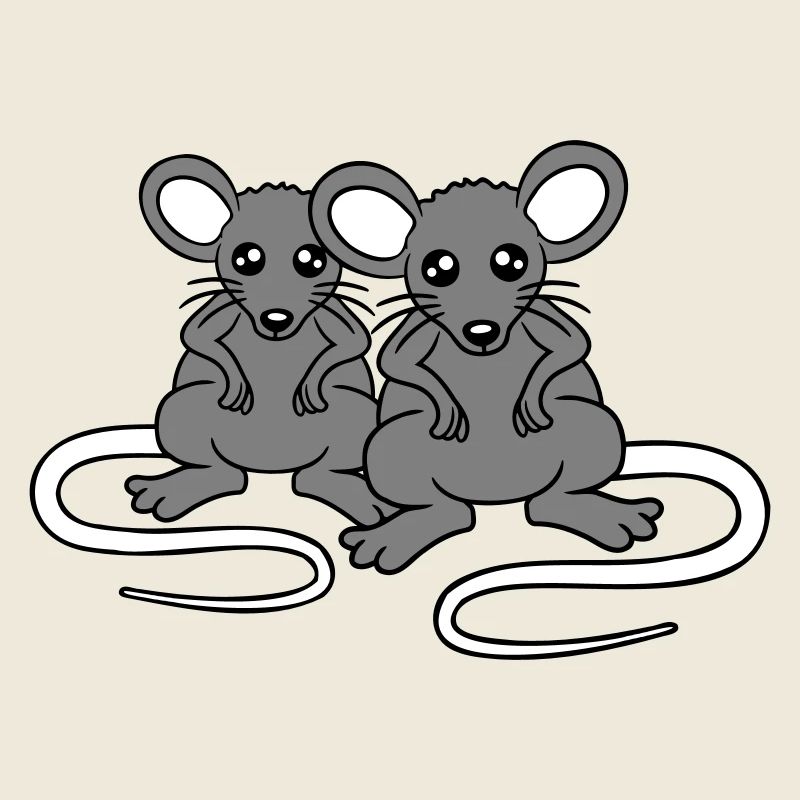 Two Nasty Mice Angry Frustrated Sour Aggressive