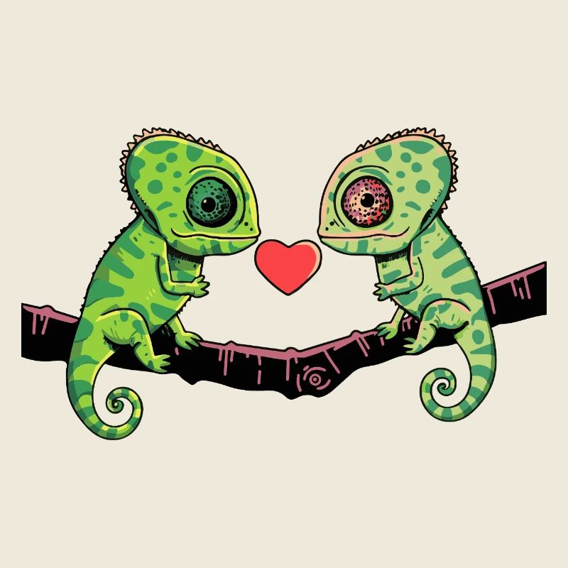 Chameleon Couple Valentine's Day
