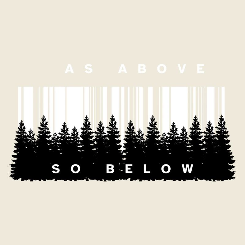 Wie oben, so unten Forest Barcode