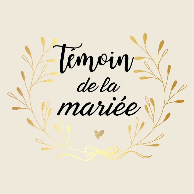 Témoin de la mariée couronne doré