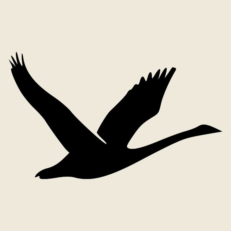 Schöne Schwan Silhouette