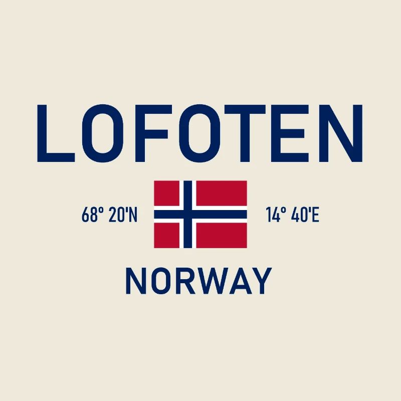 Lofoten - Norway - Coordinates - Flag