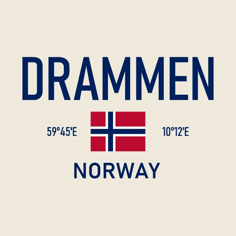 Drammen - Norway - Coordinates - Flag