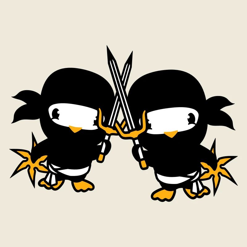 2 Oiseaux Ninja Fighter Assassin Épée Ninja Star