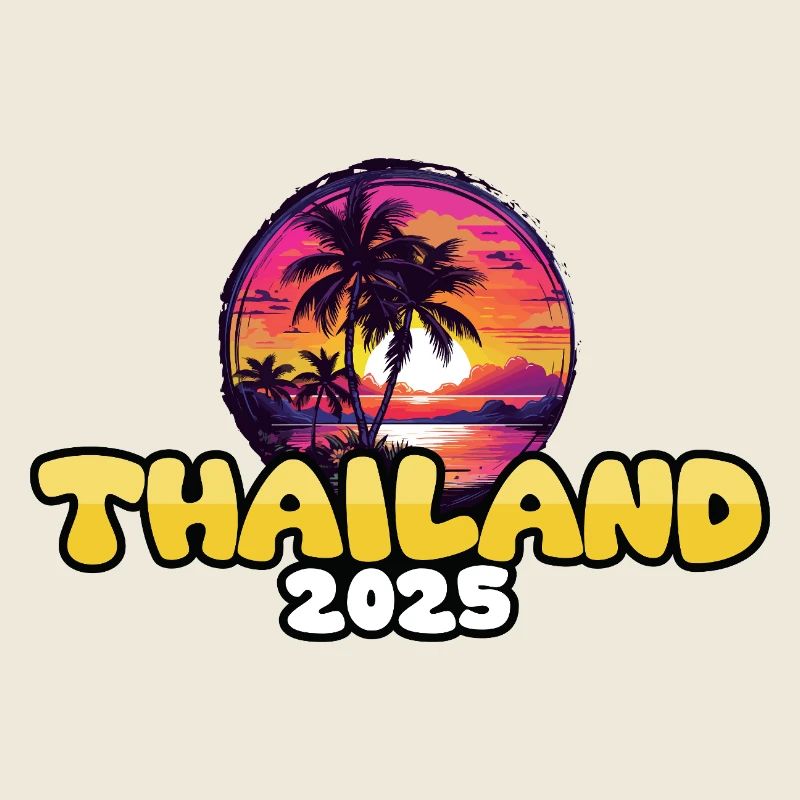 Thailand 2025 Palmen Bunt