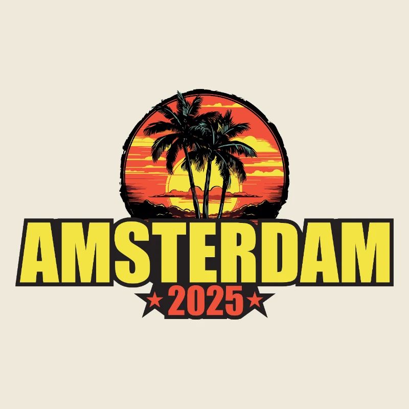 Amsterdam 2025 Holiday Palm Trees Colorful