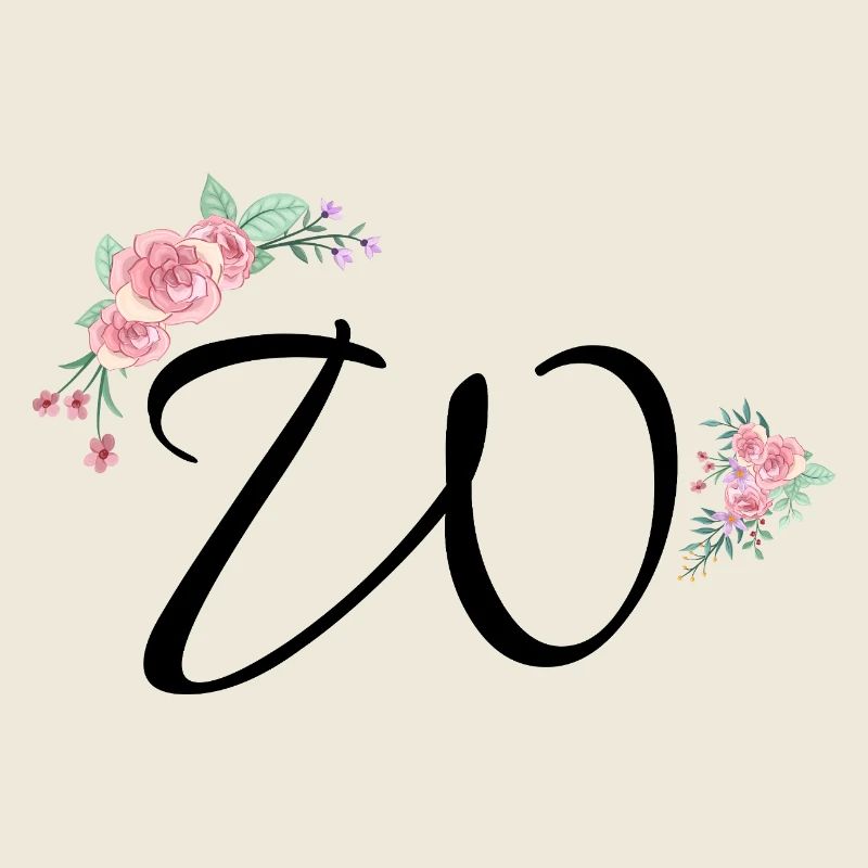 Buchstabe w Blumen