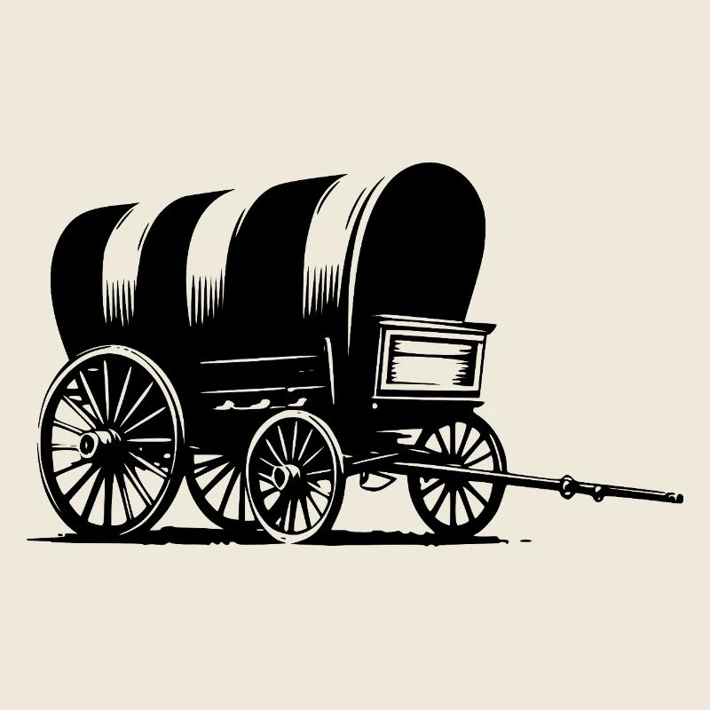 Vieux wagon couvert de side-car avec bâche rayée