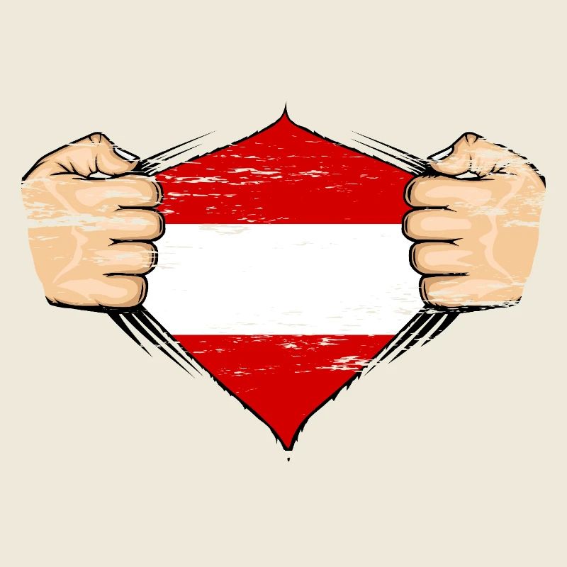 Design du drapeau autrichien utilisé