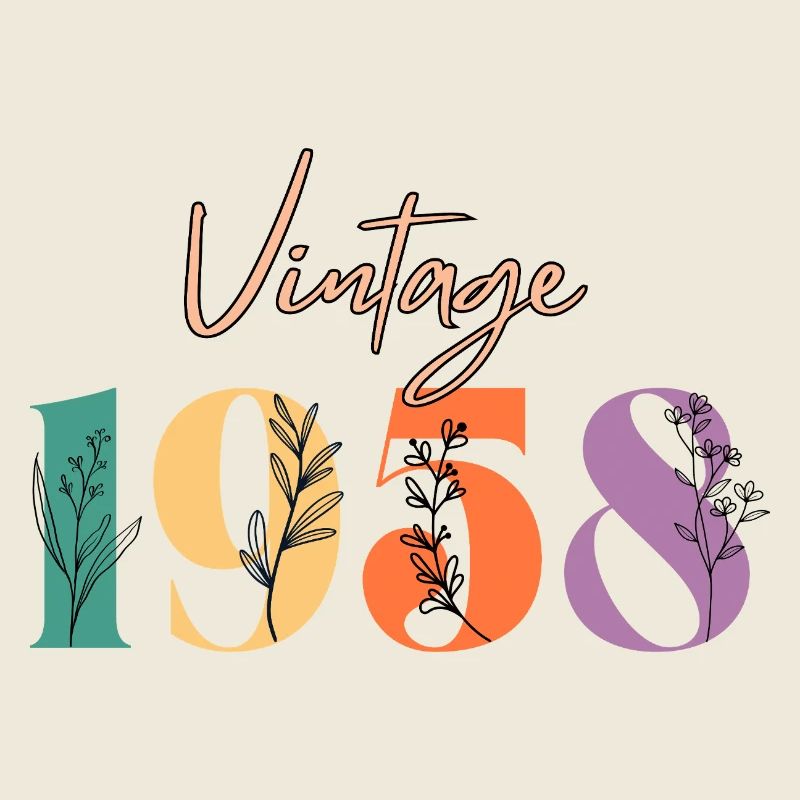 Vintage 1958 Floral