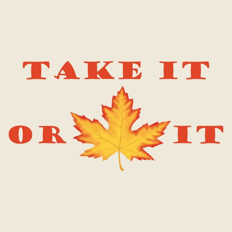 Take It or Leaf It – Orange-Red Maple Leaf Design