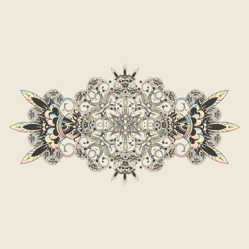 Pastel Ornamental Mehndi Mandala Design