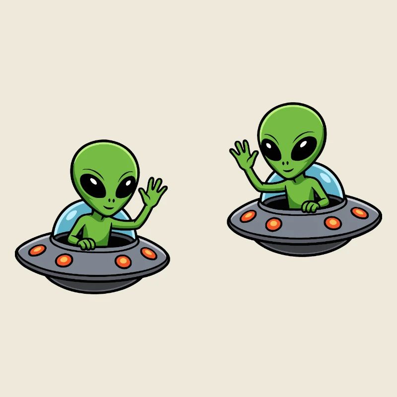 Double salutations extraterrestres dans l’OVNI