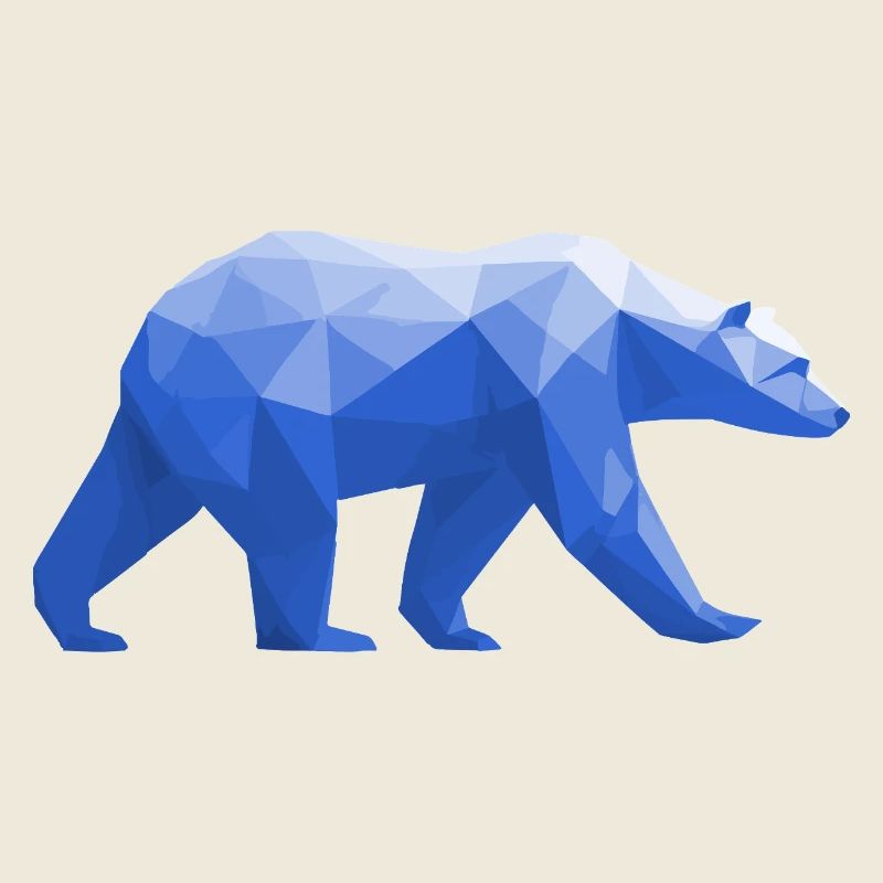 Polar Bär Polygon Eisbär Winter