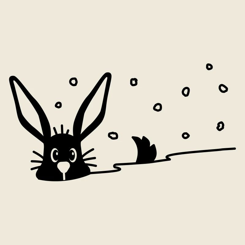 Cute bunny in the snow