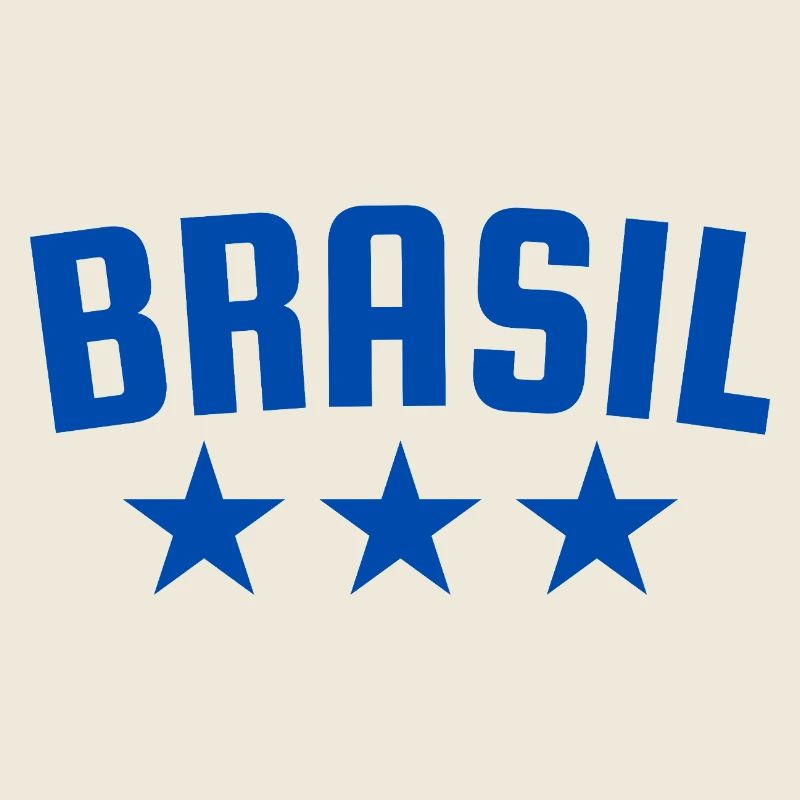 Brasilien 3 Sterne Design Blau