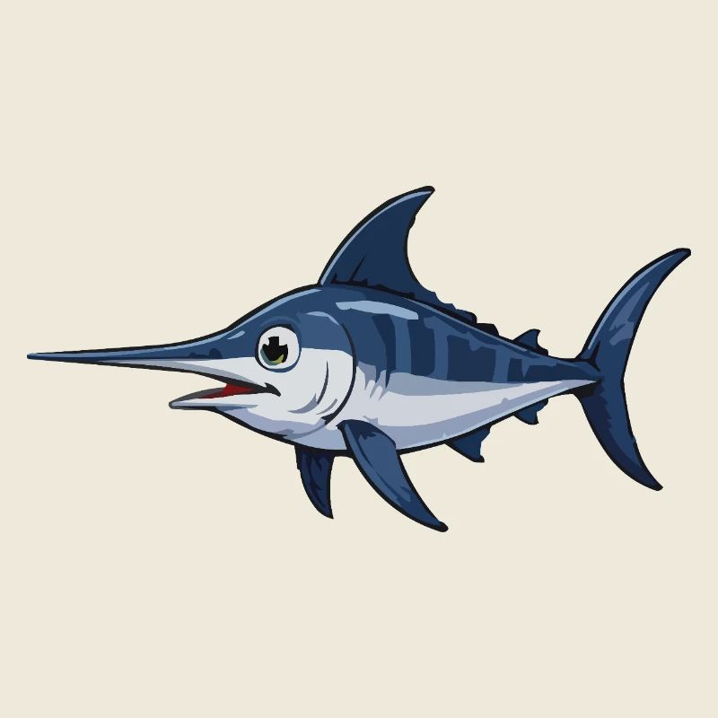 Marlin im Blau – Vektor