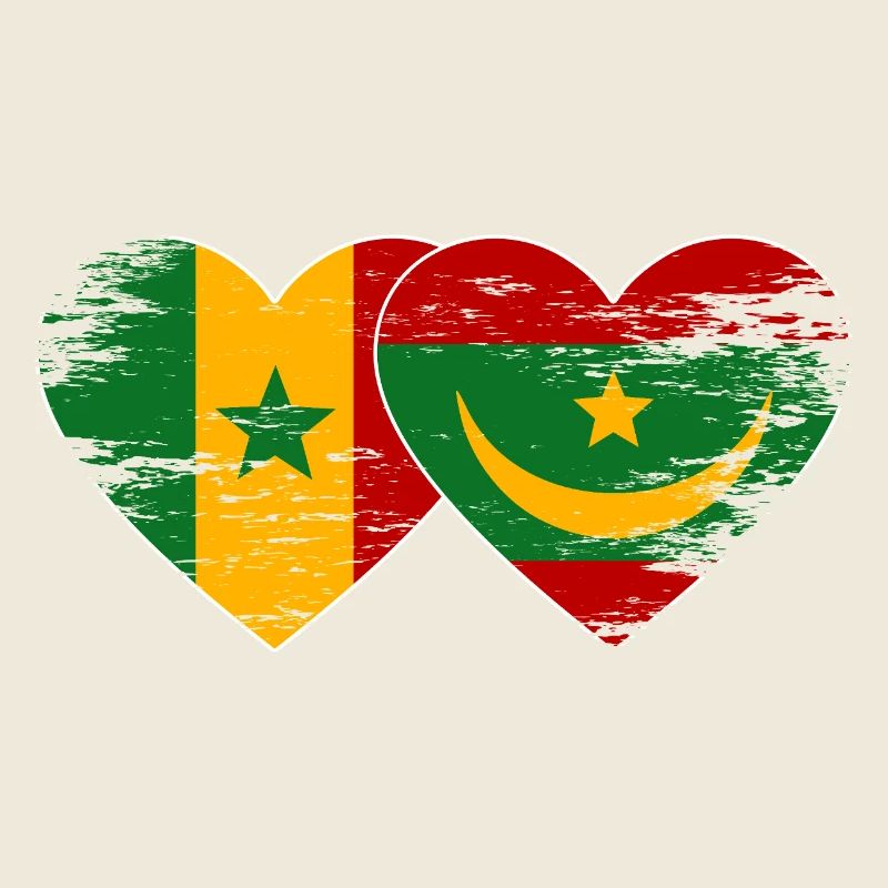 Senegal_Mauretanien_Flagge_Herz_used