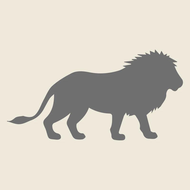 Silhouette de lion dans le style graphique