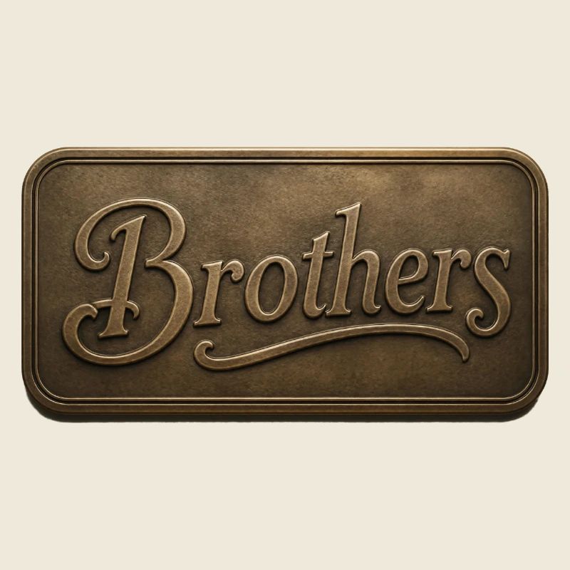 Brothers Bronze Relief Plaque