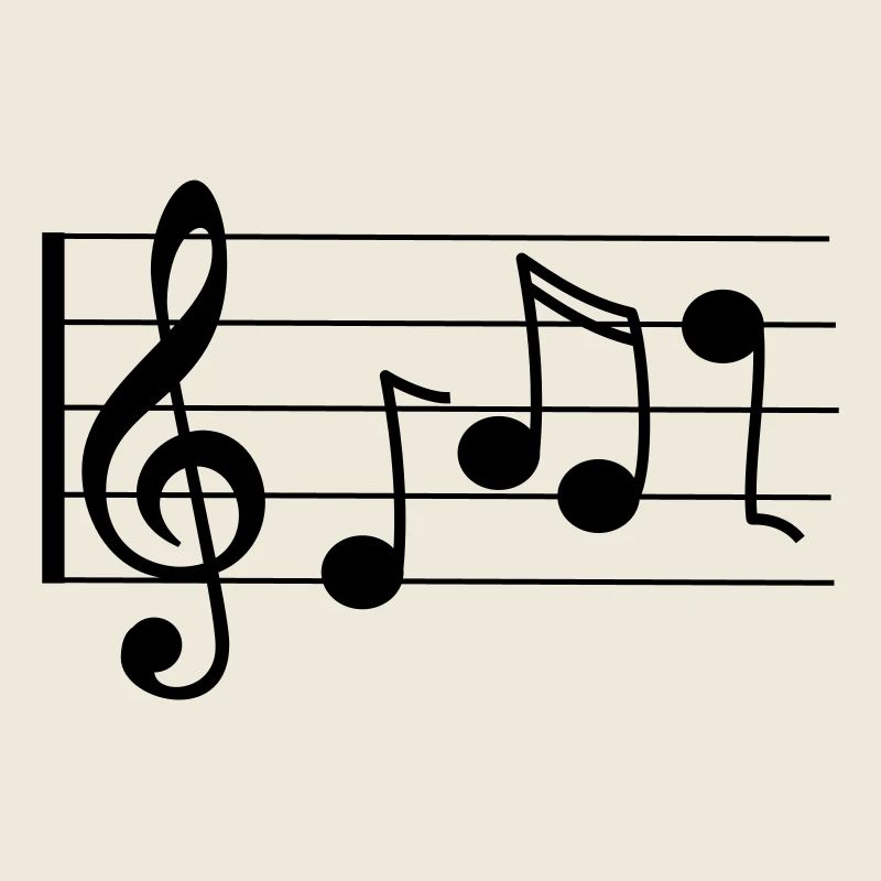 Treble staff with notes