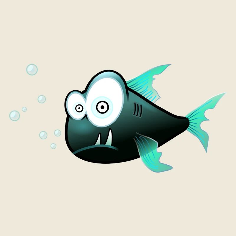 Fish with teeth comic shark