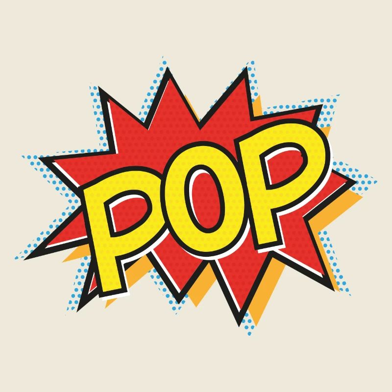 POP - Comic Strip Action Bubble - Pop Art - Yellow