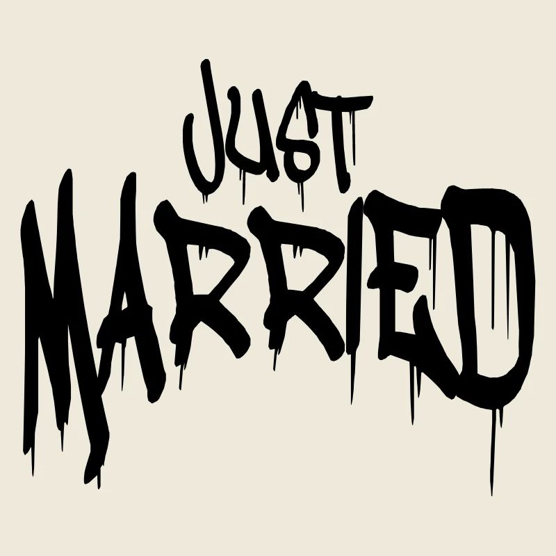 Graffiti Just married funny Logo