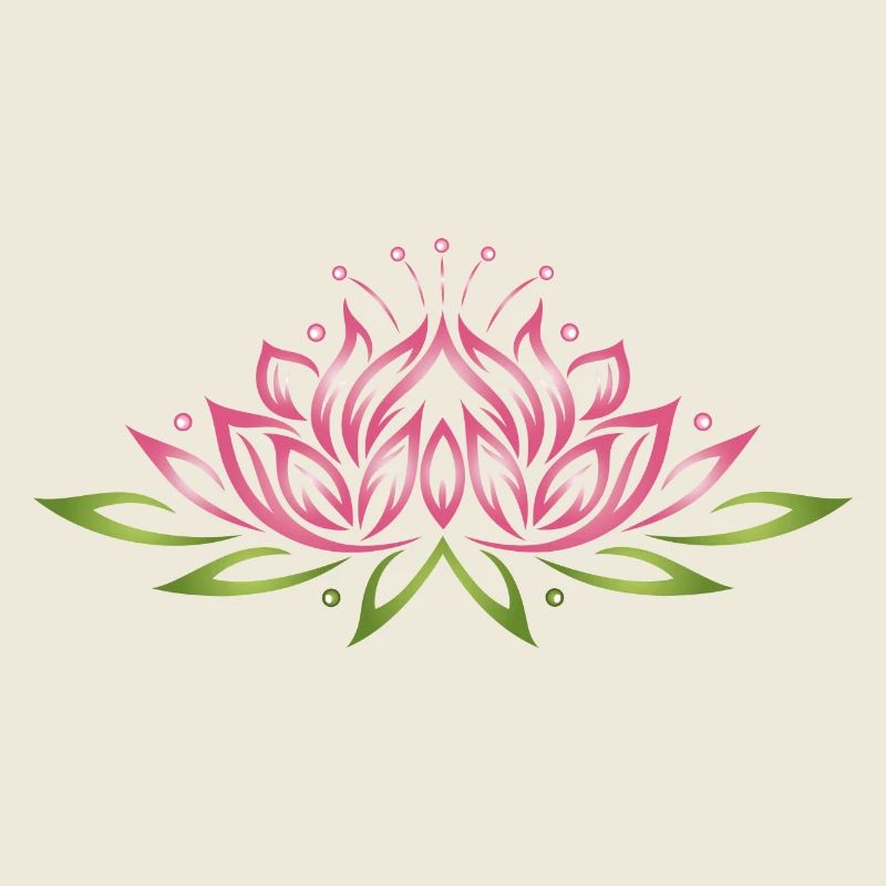 Large lotus flower with colorful effects.
