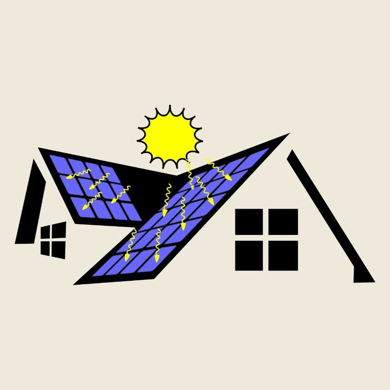 Haus mit Sonnenkollektoren 2