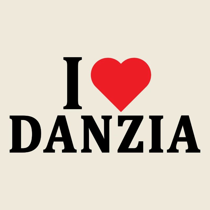 T-Shirt Ich liebe Danzia T-Shirt Geschenkidee