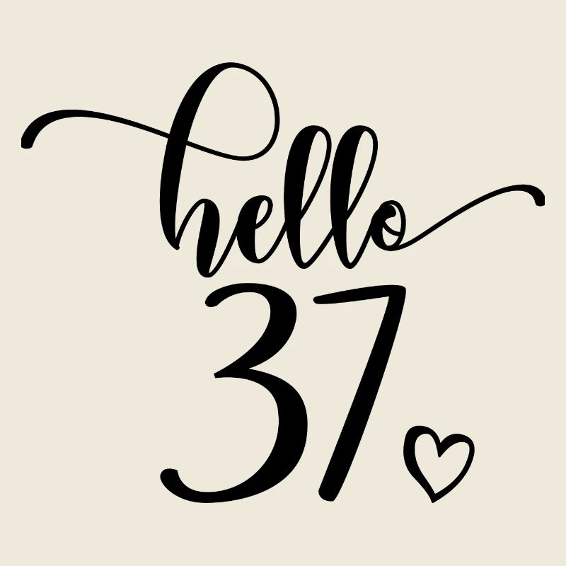 Hello 37 - Cute 37th Birthday Gift For Women