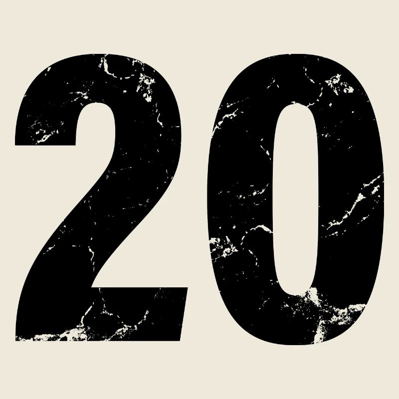 Cool Number 20 - 20 Years Old 20th Birthday Gift
