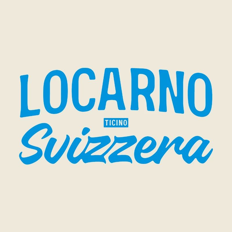 Lettrage Bleu Locarno Suisse